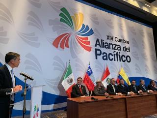 Juan Yermo, Deputy Chief of Staff to the Secretary-General of the OECD, makes an intervention at the XIV Pacific Alliance Summit – Lima, Peru July 2019.